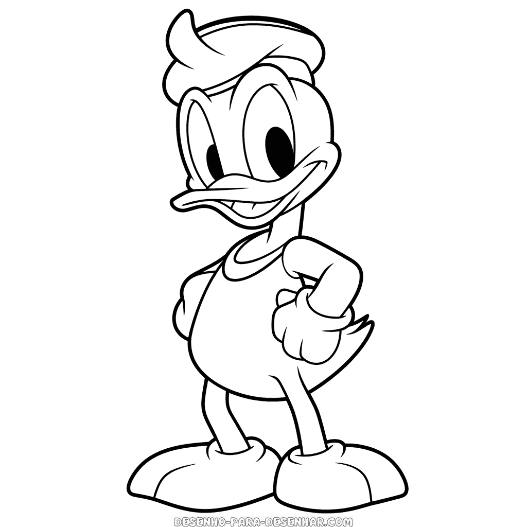 Desenho de pato donald
