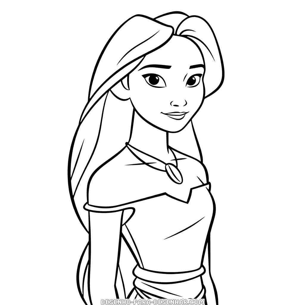 Desenho de pocahontas