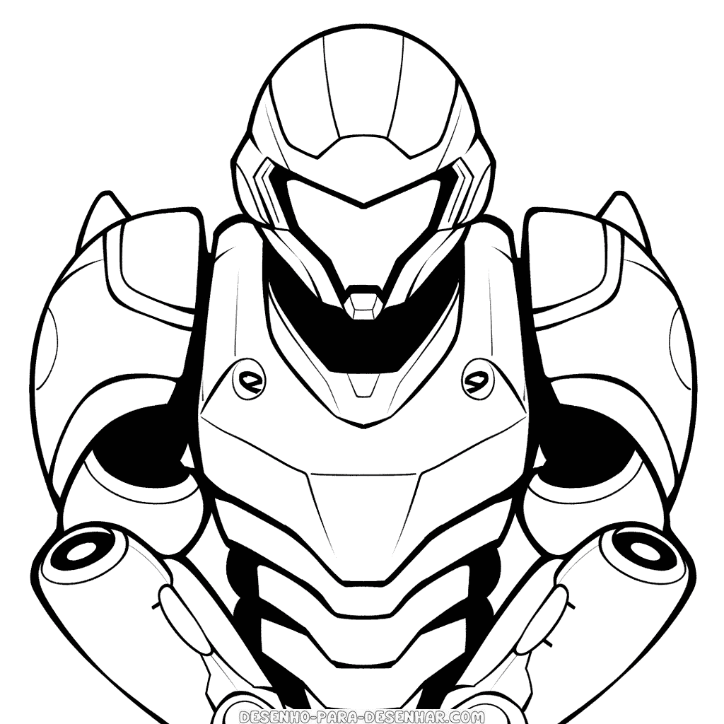 Desenho de samus aran metroid