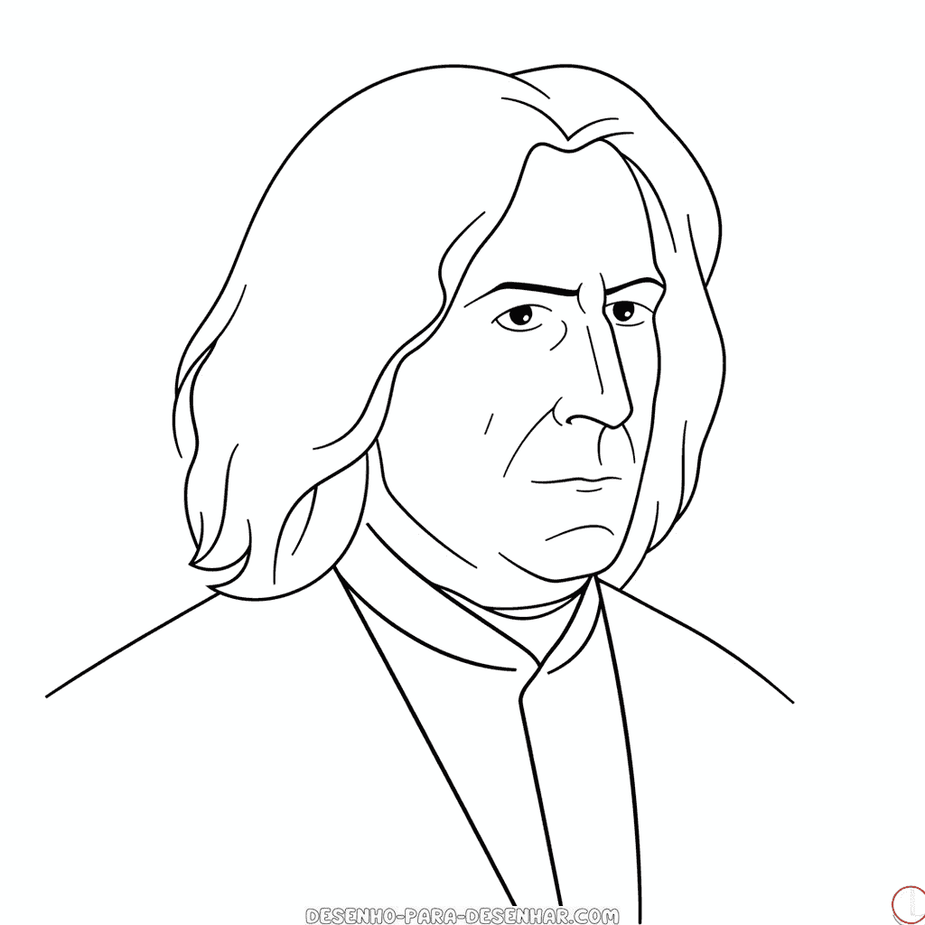 Desenho de severus snape