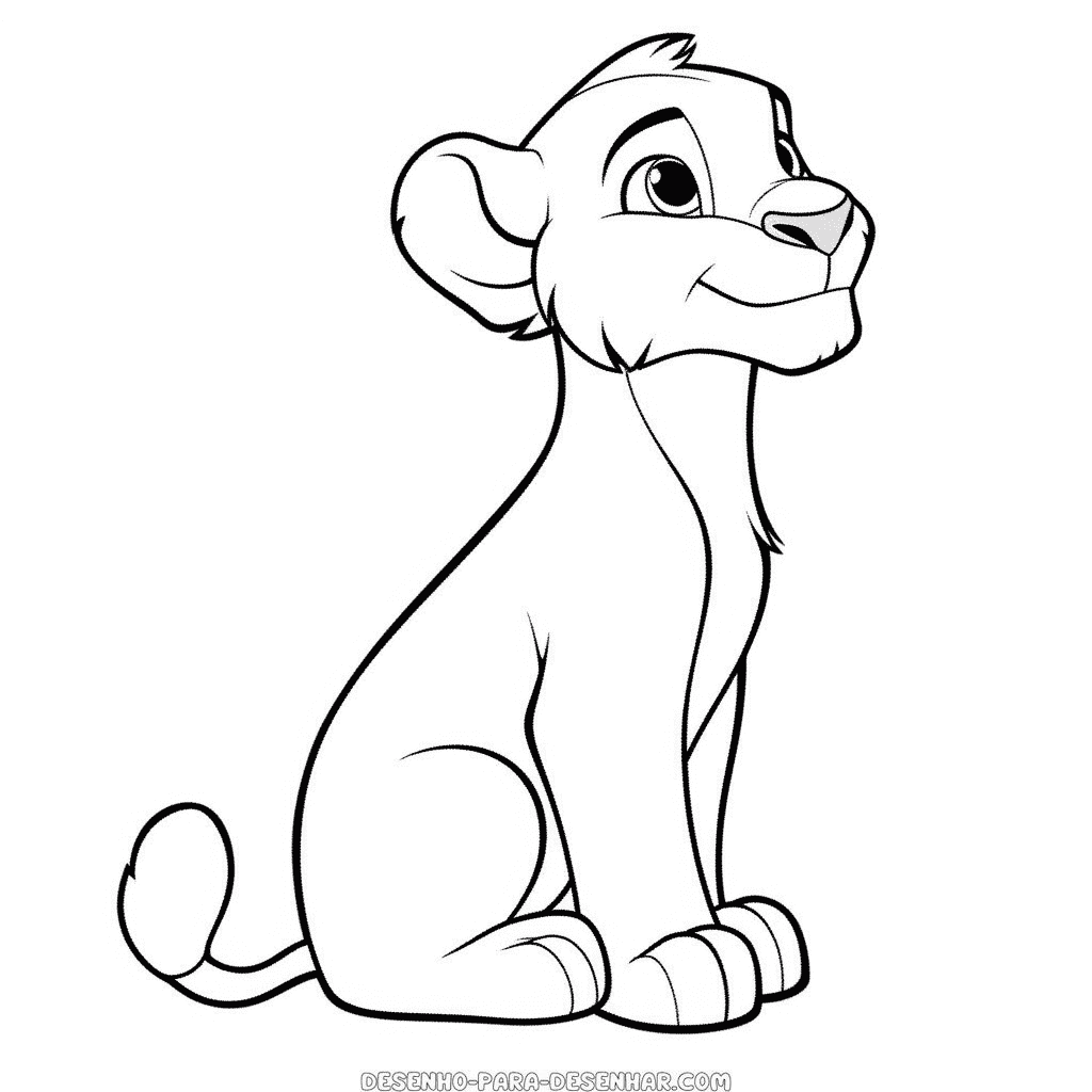 Desenho de simba o rei leão