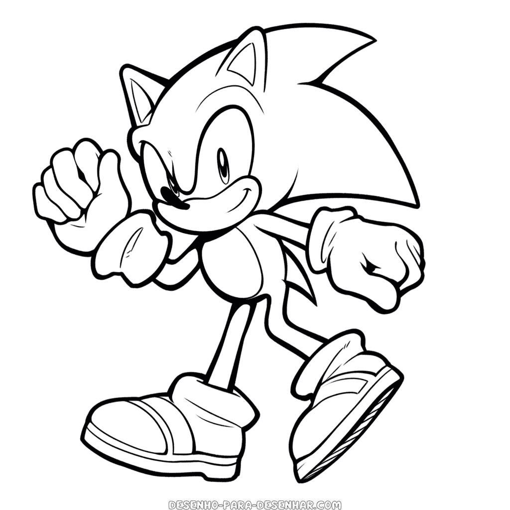Desenho de sonic o ouriço
