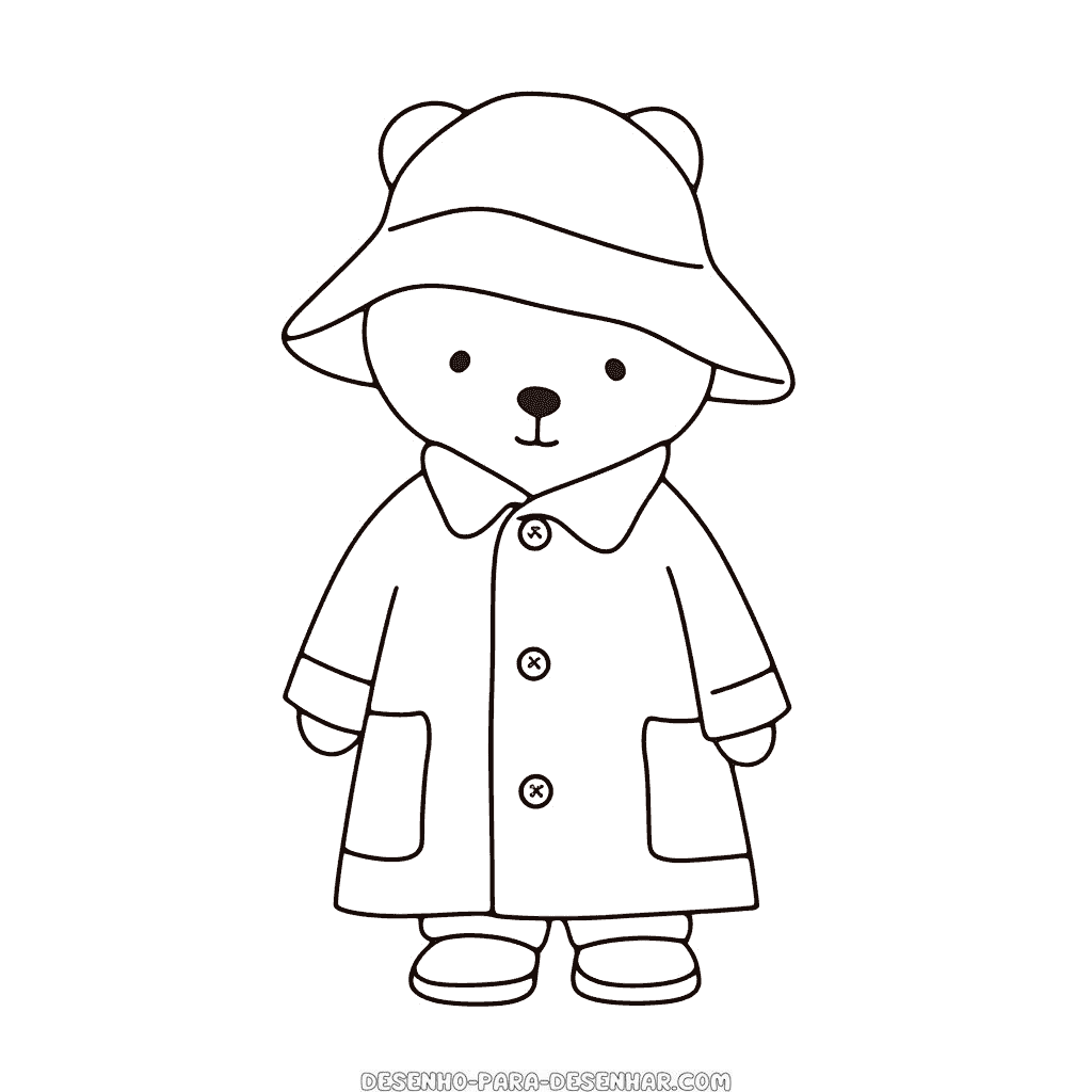 Desenho de urso paddington