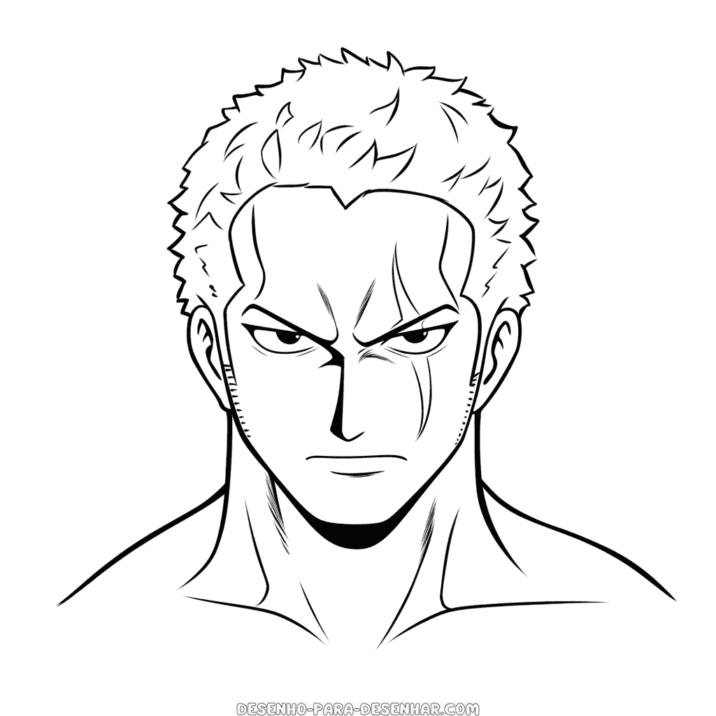 Desenho de zoro one piece