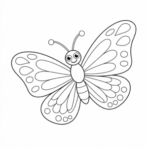 Desenho da Bela Borboleta para Desenhar