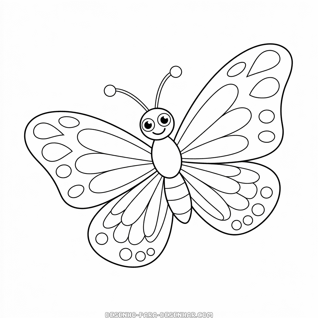 Desenho da Bela Borboleta para Desenhar