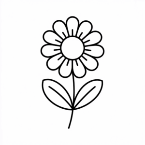 Desenho da Flor Básica para Desenhar