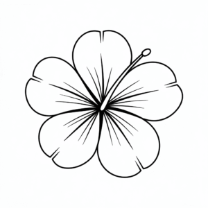 Desenho da Flor Havaiana para Desenhar