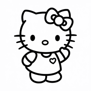 Desenho da Personagem Hello Kitty para Desenhar