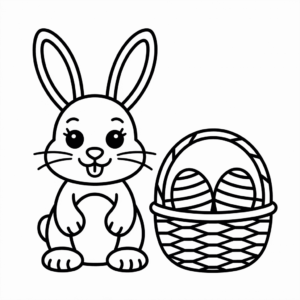 Desenho do Coelhinho da Páscoa para Desenhar