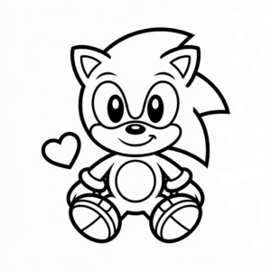 Desenho do Fofo Bebê Sonic para Desenhar