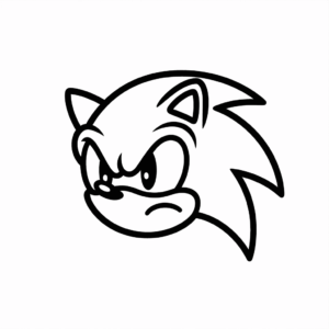 Desenho do Rosto do Sonic para Desenhar