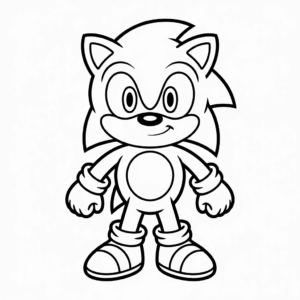 Desenho do Sonic Clássico para Desenhar