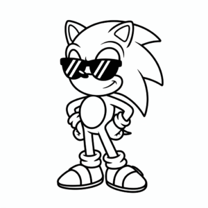 Desenho do Sonic Legal para Desenhar