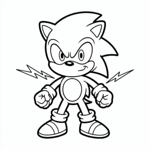 Desenho do Sonic Zangado para Desenhar