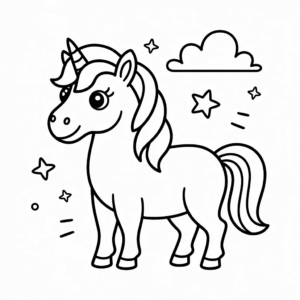 Desenho do Unicórnio Desenho Animado para Desenhar