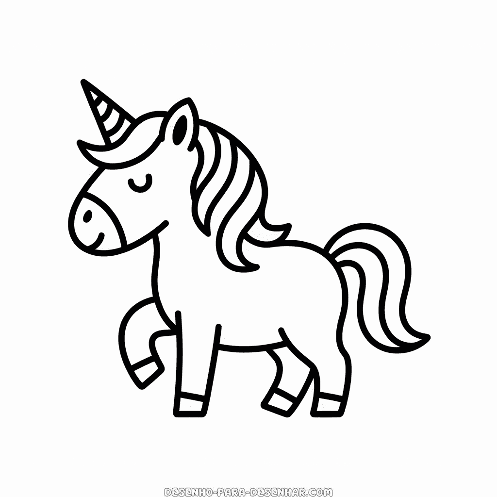 Desenho do Unicórnio Fofo para Desenhar
