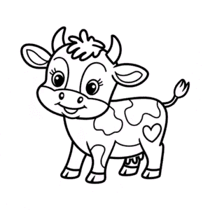 Desenho Fácil do Bebê Vaca