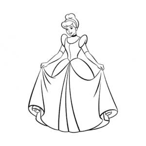 Desenho Fácil da Bela Cinderela