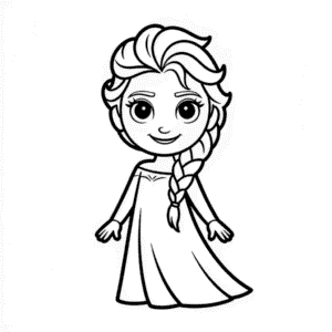 Desenho Fácil da Bela Elsa