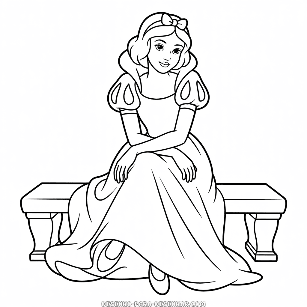 Desenho Fácil da Branca de Neve Realista