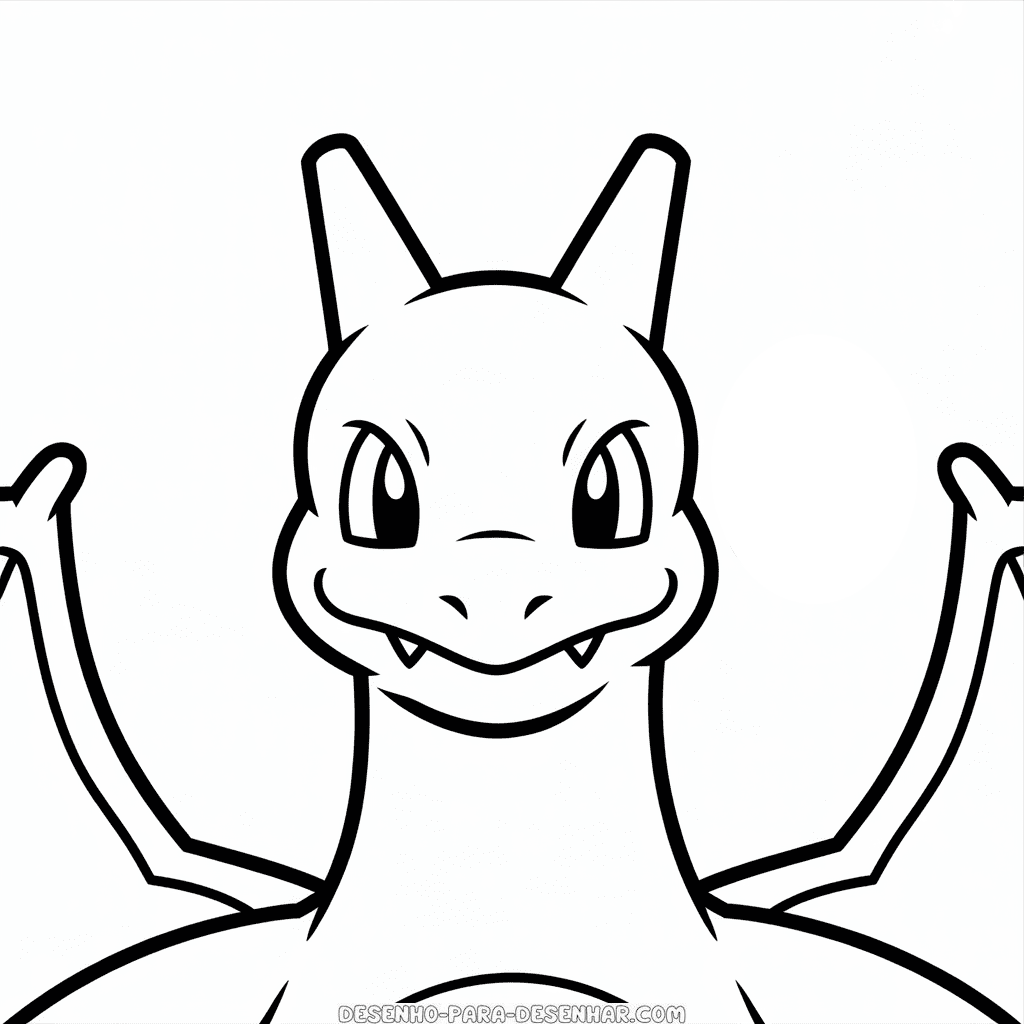 Desenho Fácil da Cabeça do Charizard