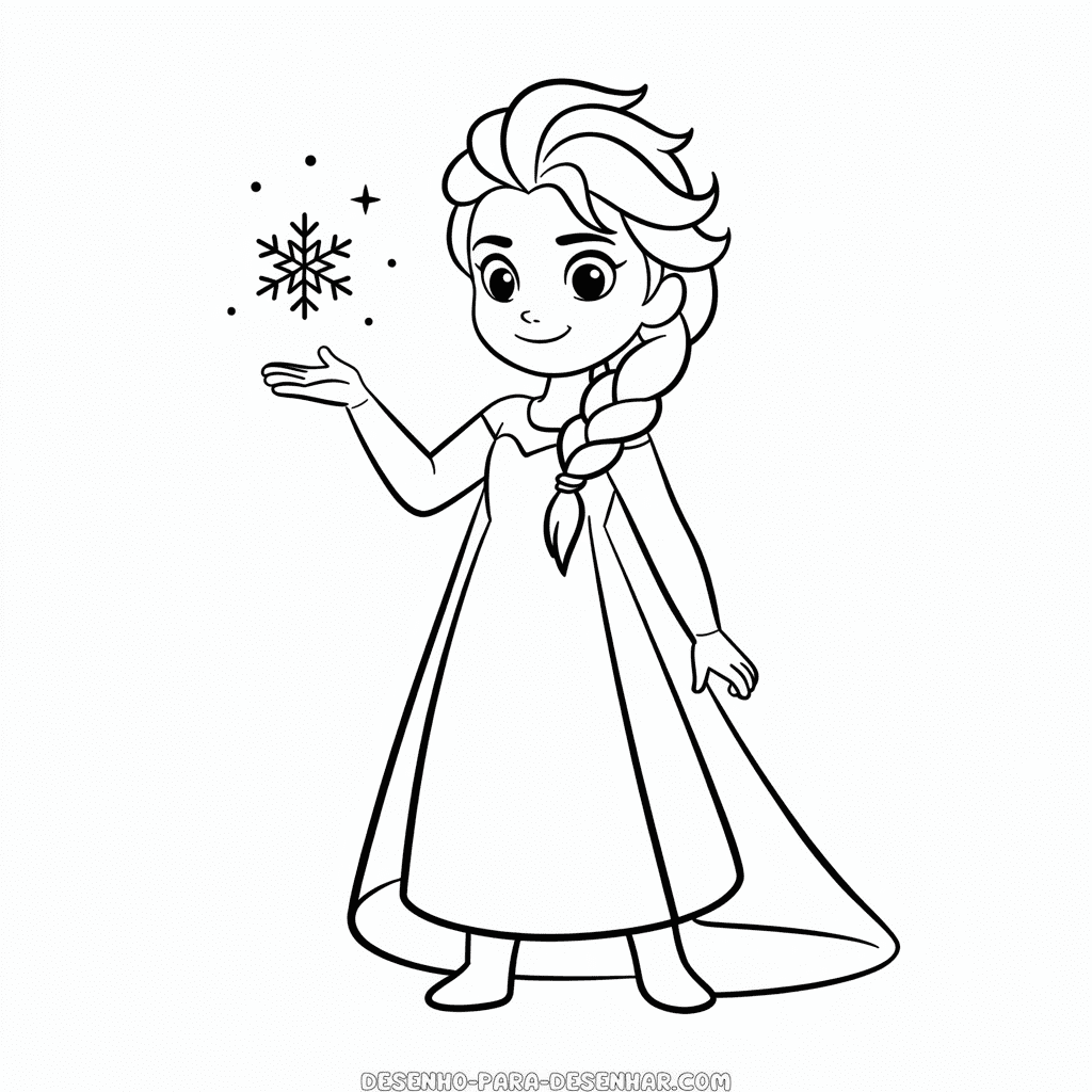 Desenho Fácil da Elsa Anime
