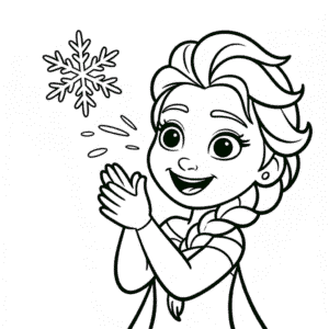 Desenho Fácil da Elsa de Desenho Animado
