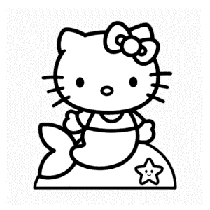 Desenho Fácil da Hello Kitty Sereia