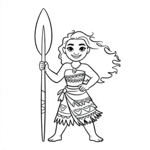 Desenho Fácil da Personagem Moana