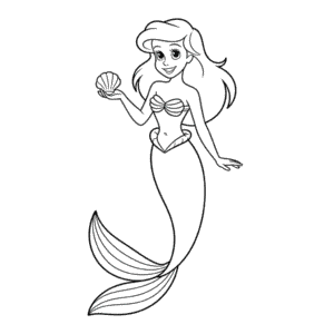 Desenho Fácil da Princesa Ariel da Disney