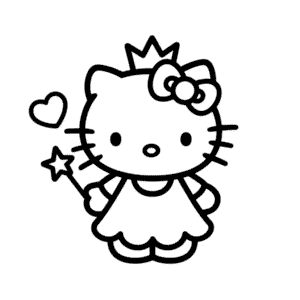 Desenho Fácil da Princesa Hello Kitty
