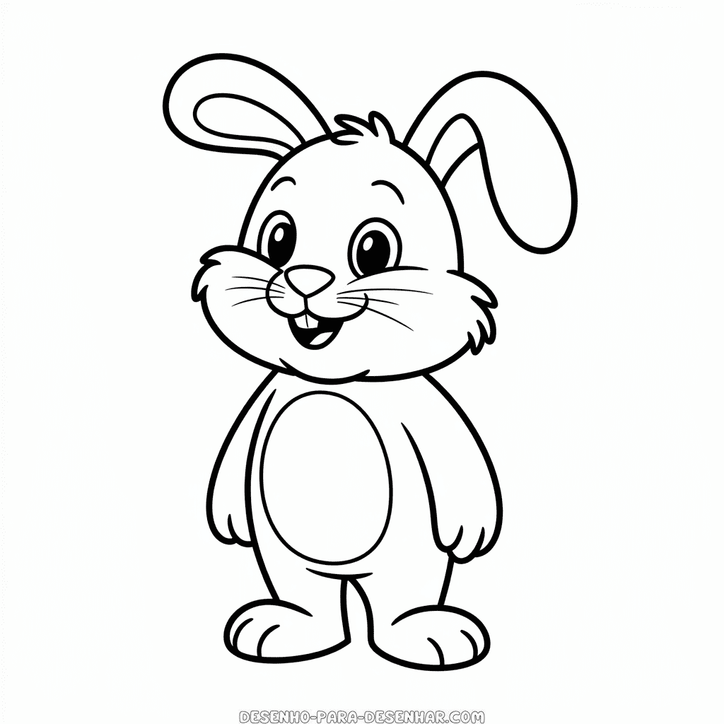 Desenho Fácil de Coelho Cartoon