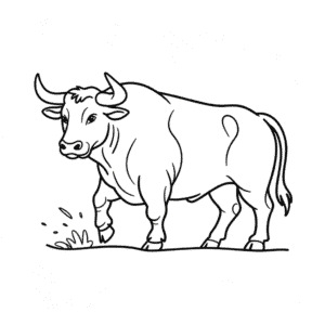 Desenho Fácil de um Touro Realista