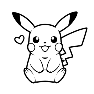 Desenho Fácil do Adorável Pikachu