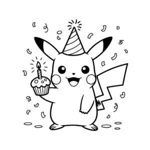 Desenho Fácil do Aniversário do Pikachu