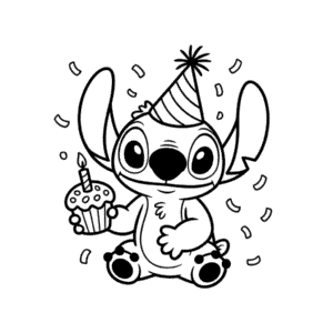 Desenho Fácil do Aniversário do Stitch