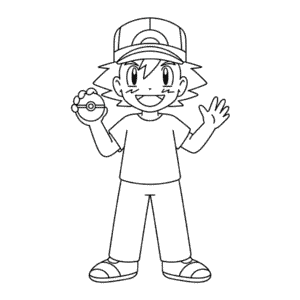 Desenho Fácil do Ash Ketchum do Pokémon