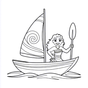 Desenho Fácil do Barco da Moana