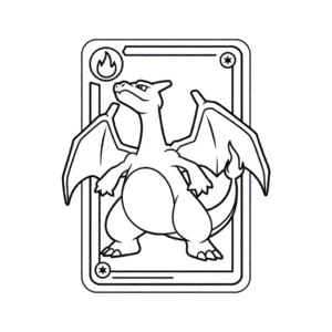 Desenho Fácil do Cartão Pokémon do Charizard