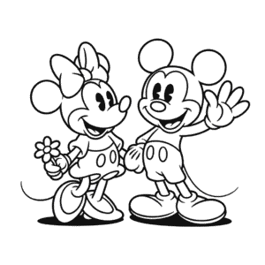 Desenho Fácil do Casal da Disney