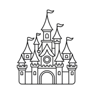 Desenho Fácil do Castelo da Princesa Disney