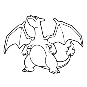Desenho Fácil do Charizard do Anime