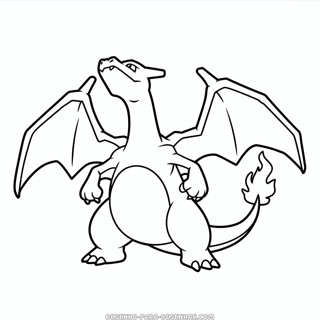 Desenho Fácil do Charizard do Anime