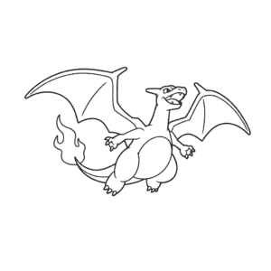 Desenho Fácil do Charizard Voando
