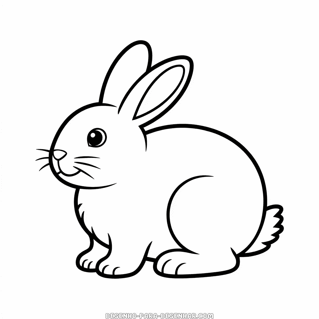 Desenho Fácil do Coelho Branco
