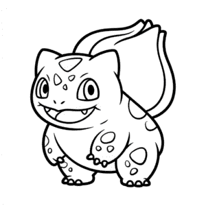 Desenho Fácil do Contorno do Bulbasauro
