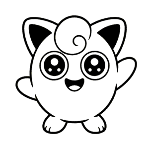 Desenho Fácil do Jigglypuff Fofo
