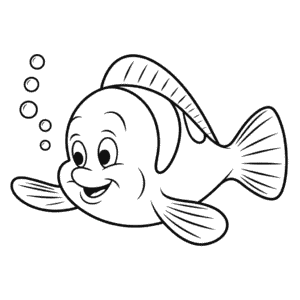 Desenho Fácil do Linguado da Ariel