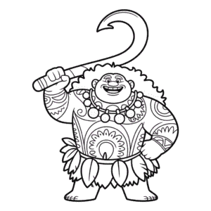 Desenho Fácil do Maui de Moana